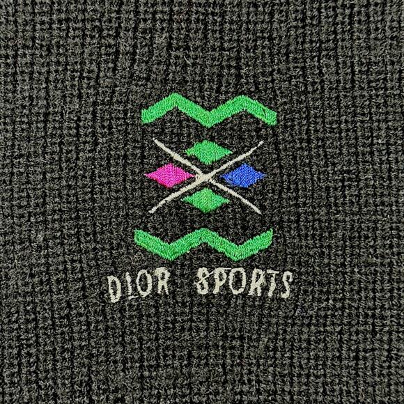 🔴 Christian Dior Sports Crewneck Wool Sweatshirt - Black L - Picture 7 of 9